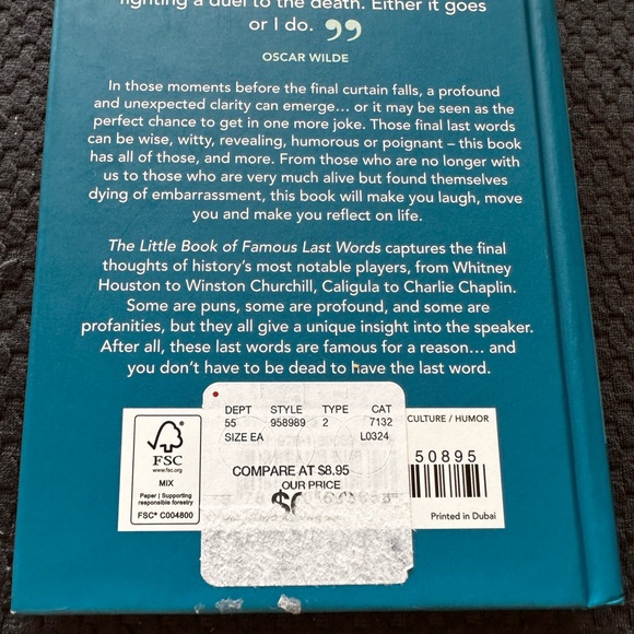 NWOT Little Book of Famous Last Words - Picture 4 of 6